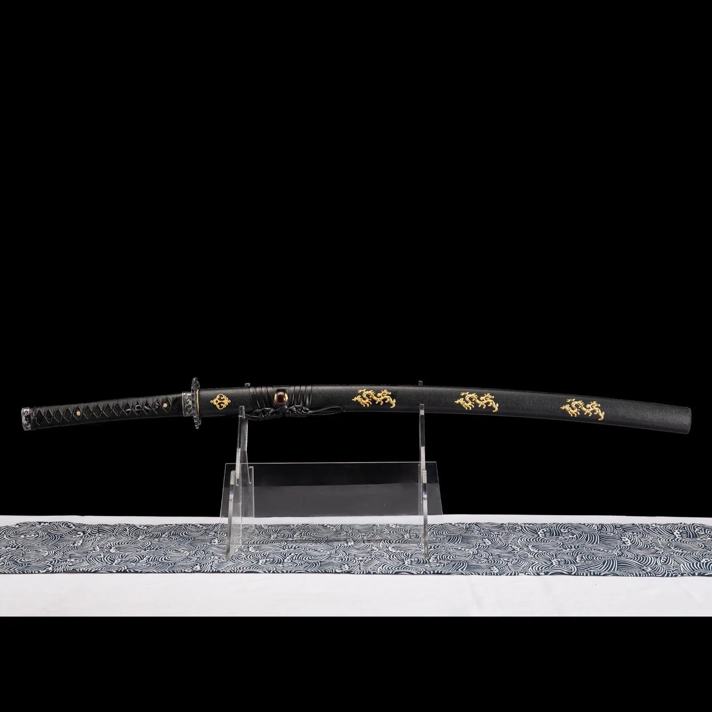 Dragonspring Katana - Dragon Fury - 65mn Black Blade