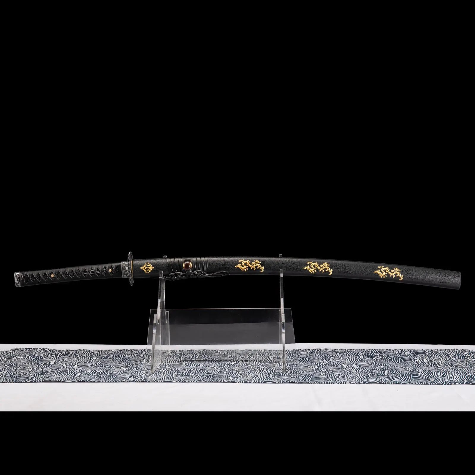 Dragonspring Katana - Dragon Fury - 65mn Black Blade