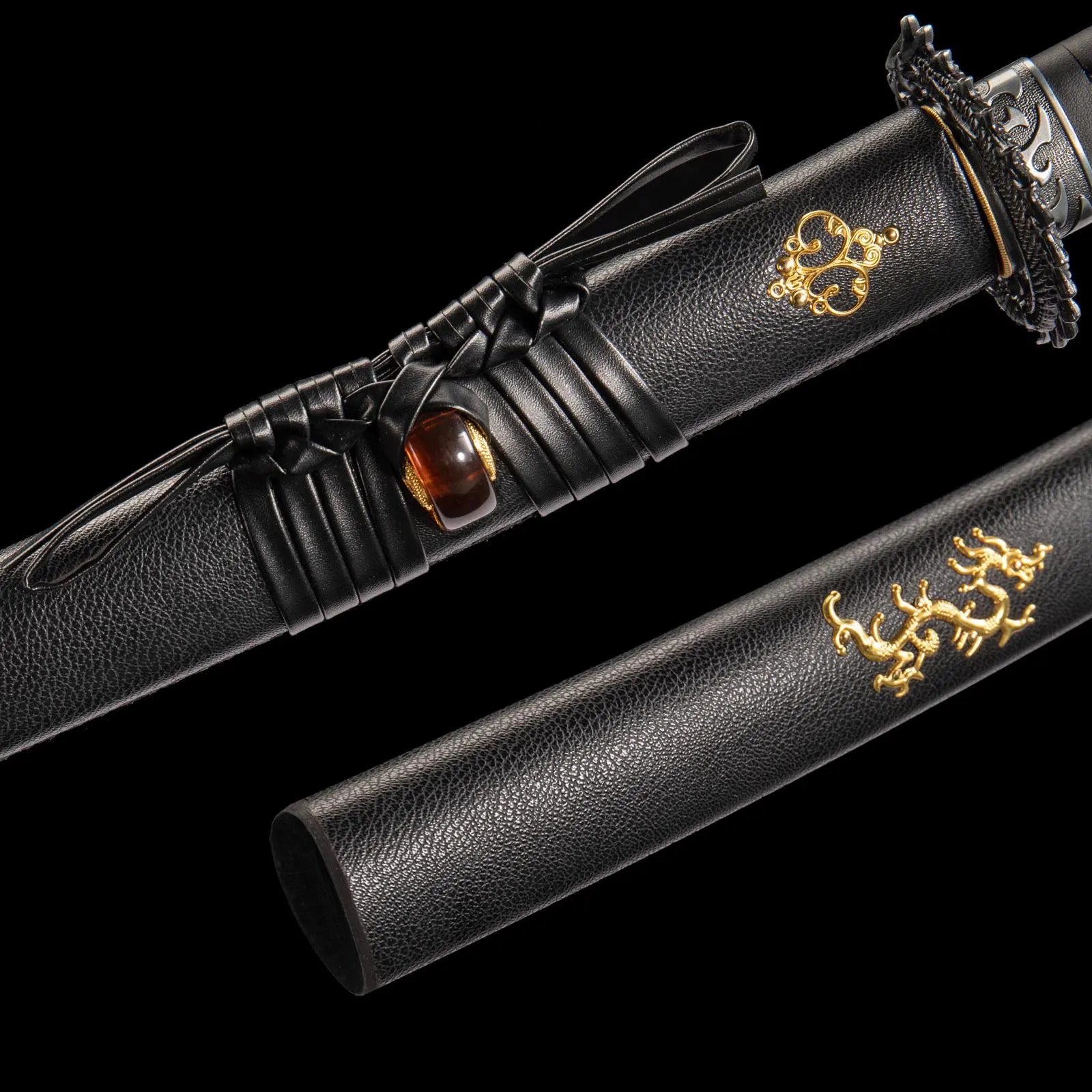 Dragonspring Katana - Dragon Fury - 65mn Black Blade