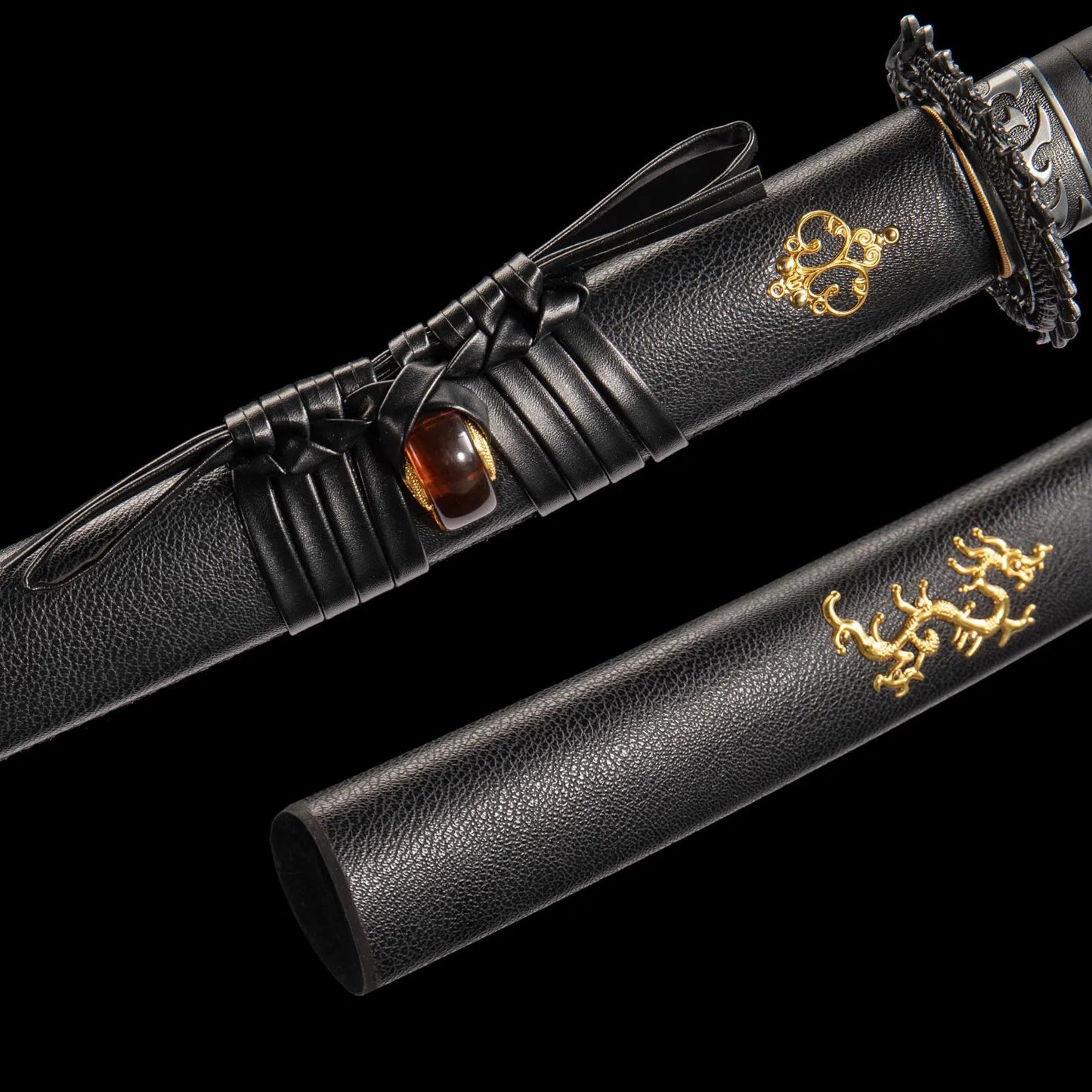 Dragonspring Katana - Dragon Fury - 65mn Black Blade