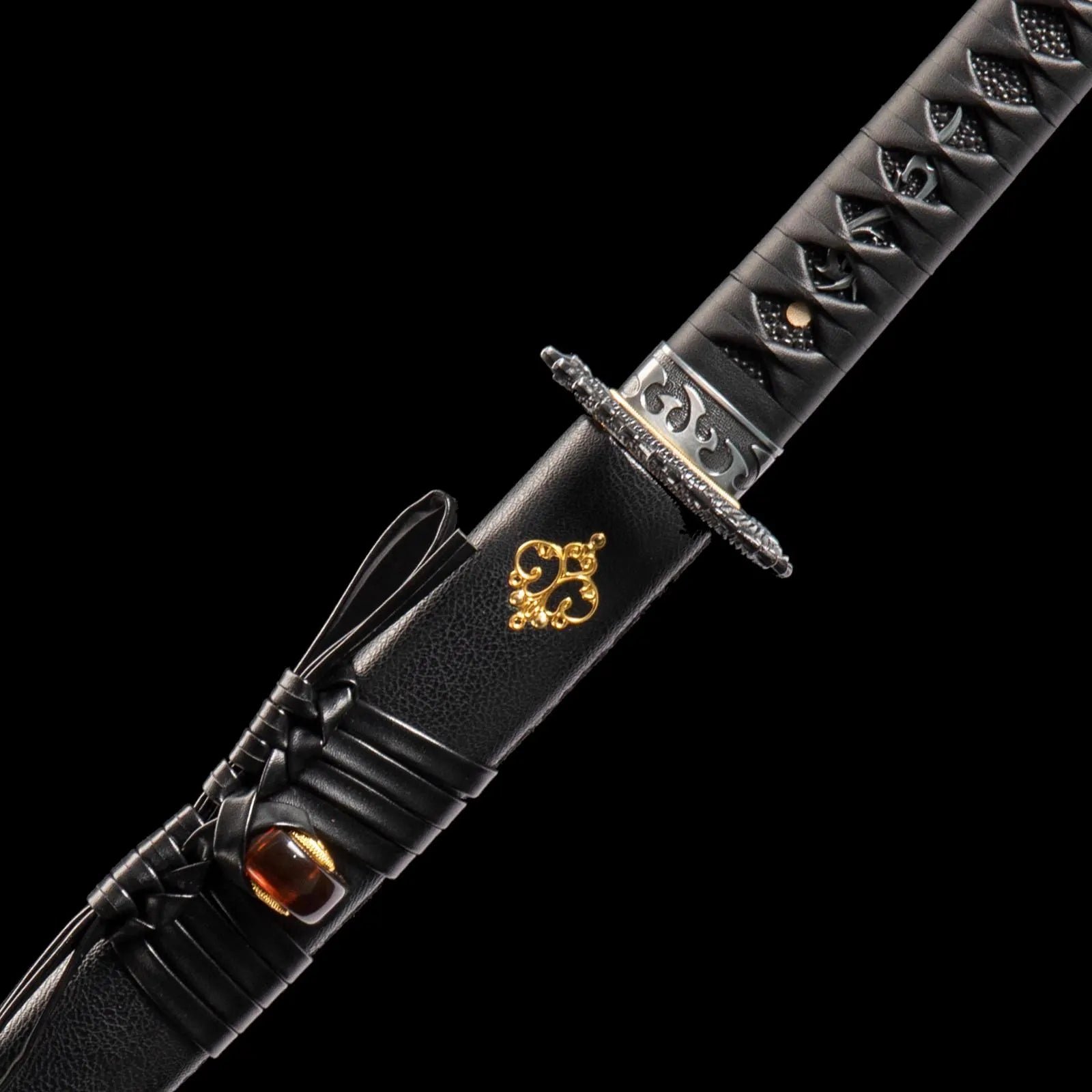 Dragonspring Katana - Dragon Fury - 65mn Black Blade