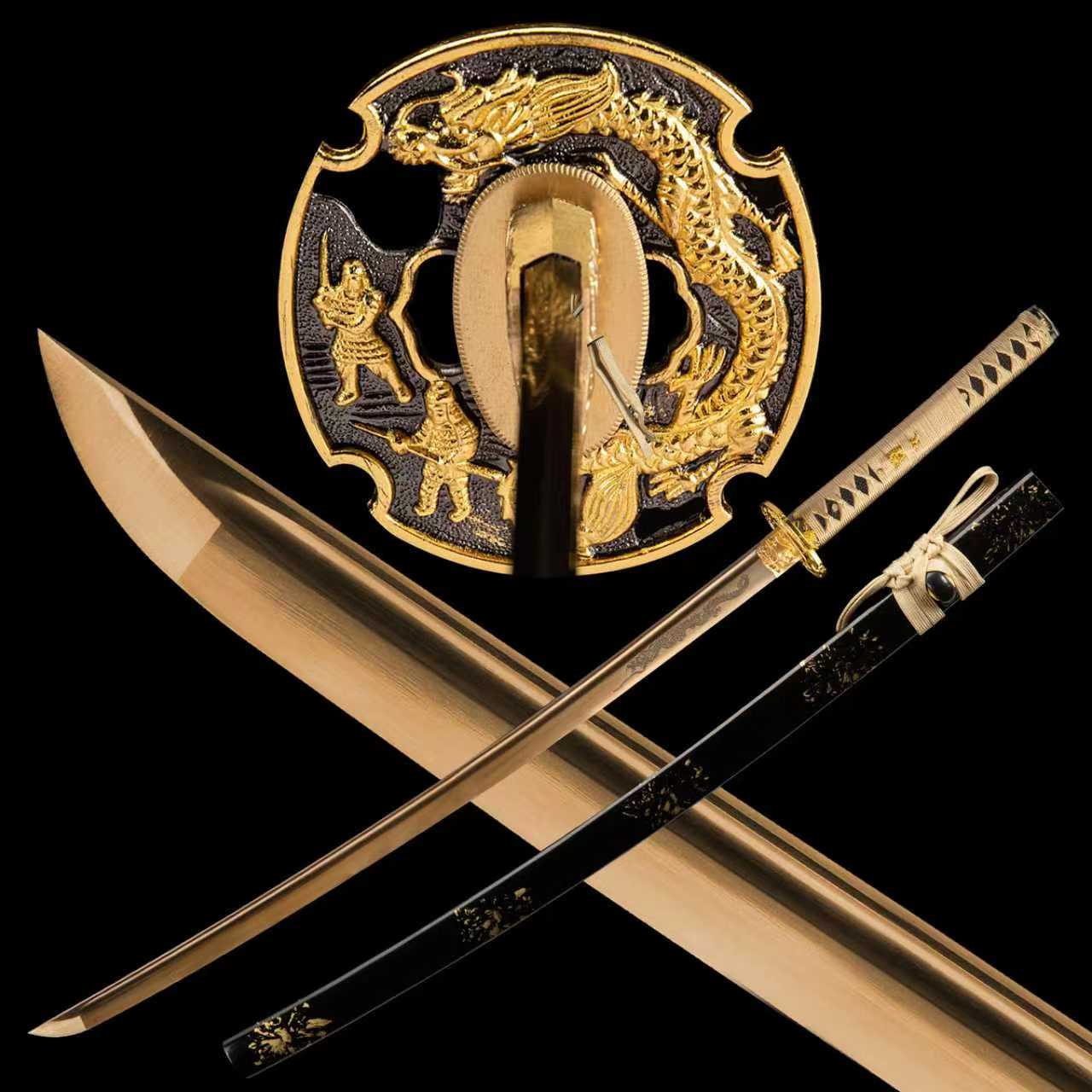 Dragonspring Katana - Gold Dragon - 65mn