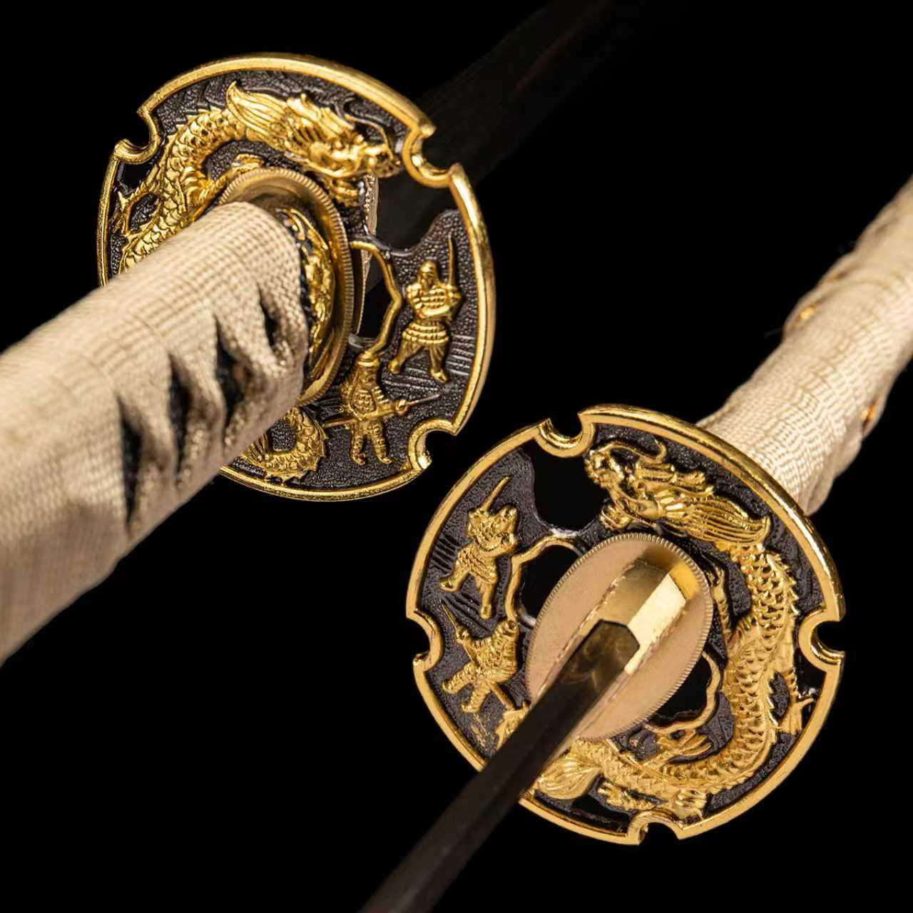 Dragonspring Katana - Gold Dragon - 65mn