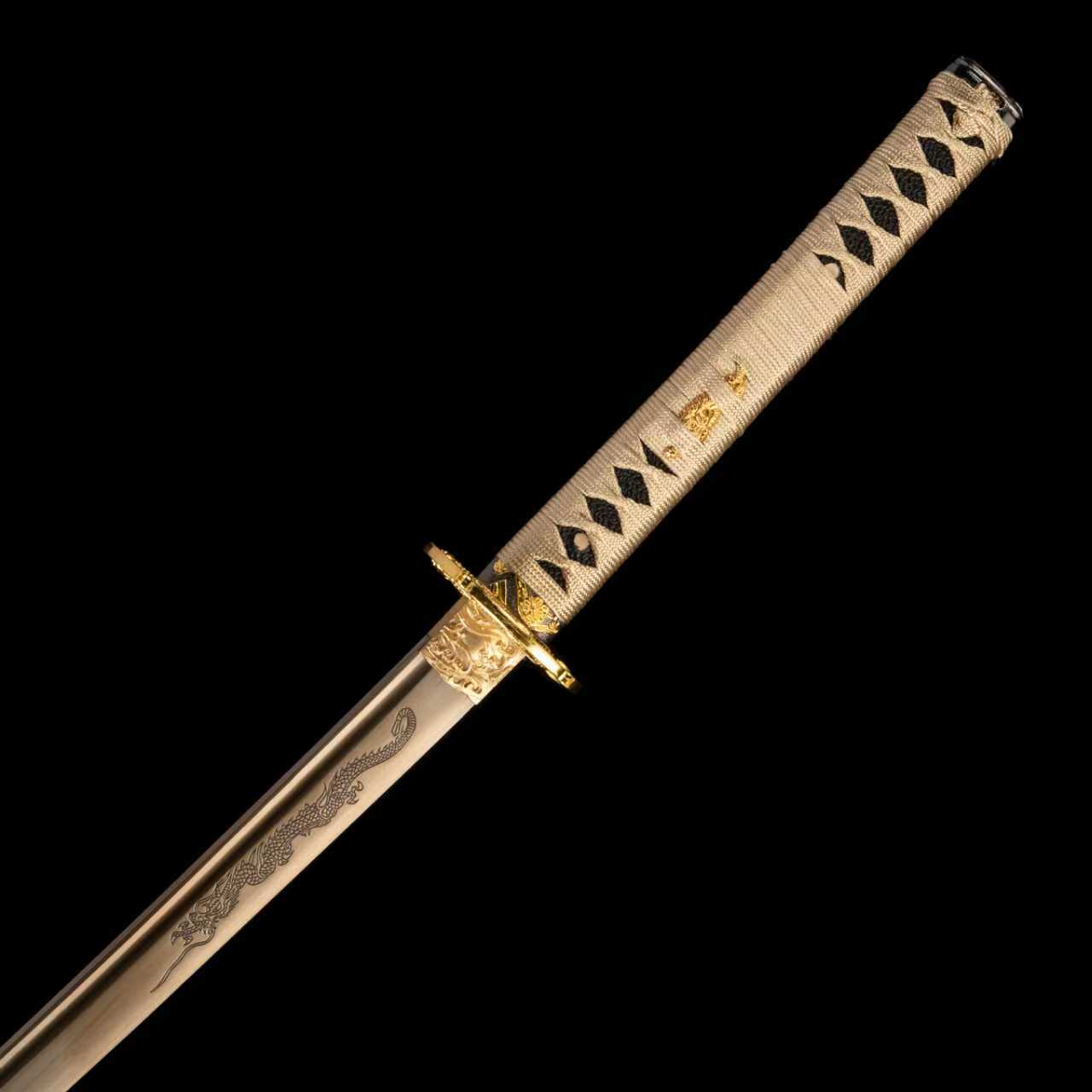 Dragonspring Katana - Gold Dragon - 65mn
