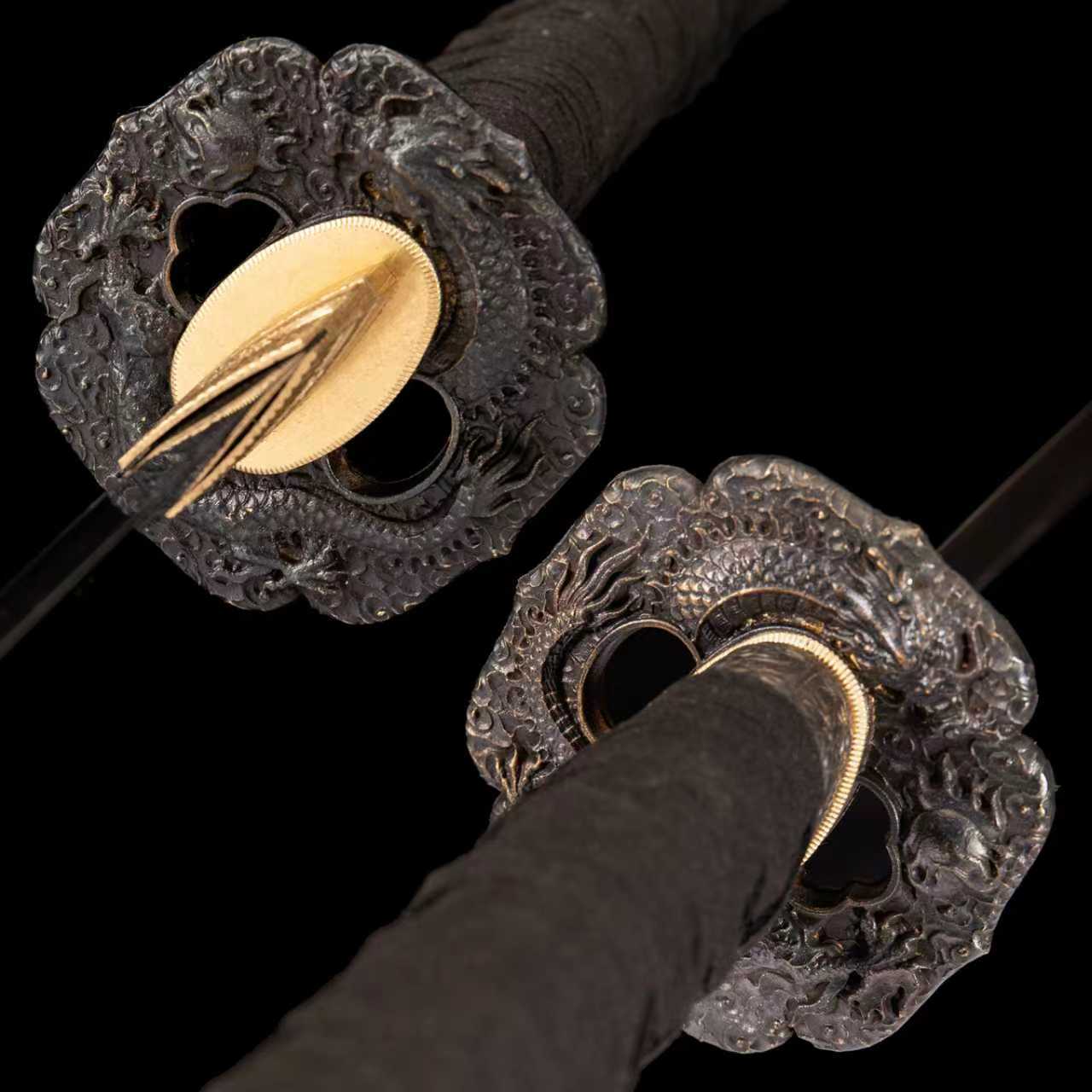 Dragonspring Katana - Night Dragon God - T10 Clay Tempered