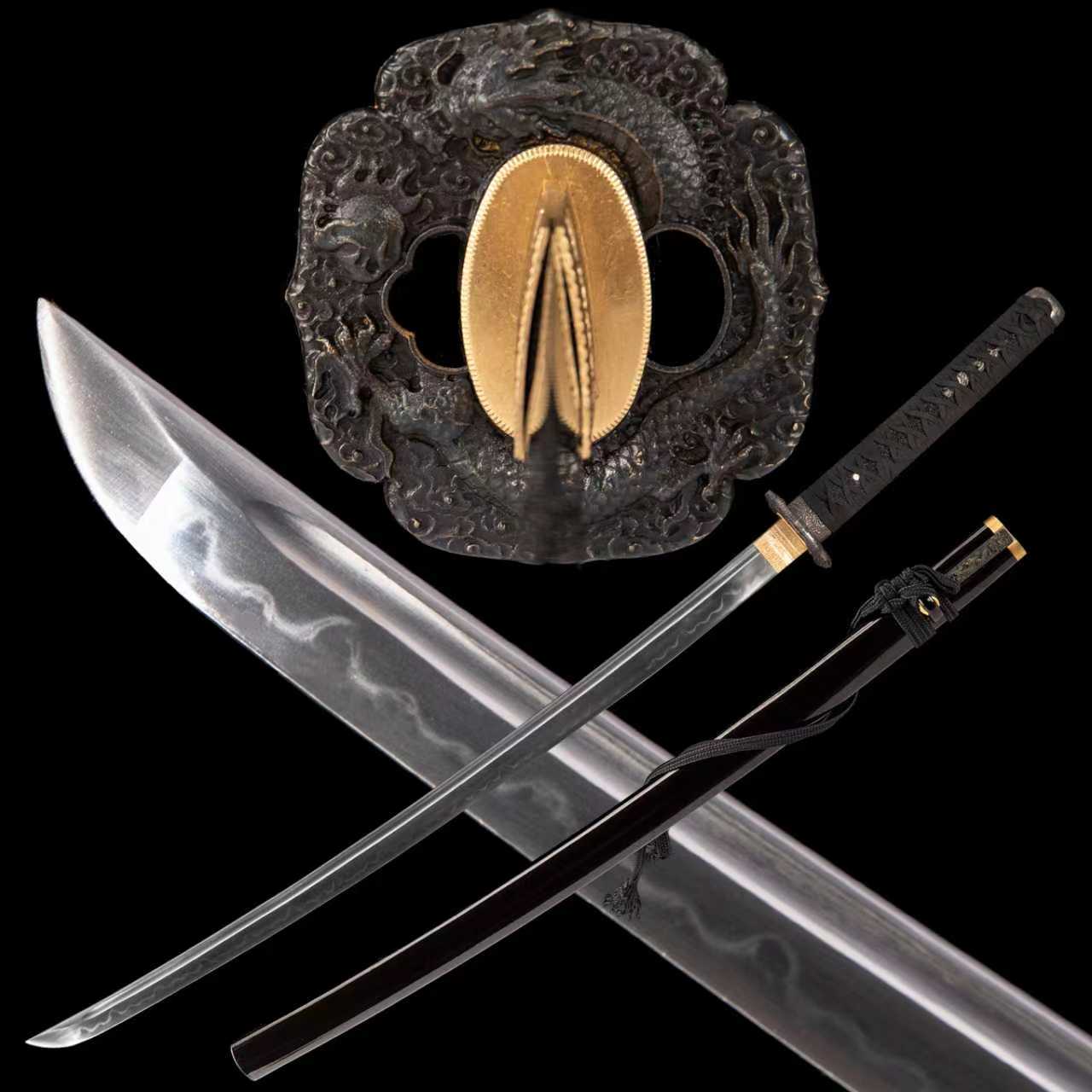 Dragonspring Katana - Night Dragon God - T10 Clay Tempered