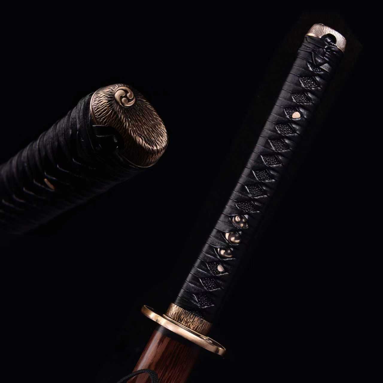 Dragonspring Forge Katana - Burning Mitsudomoe - T10 Clay Tempered