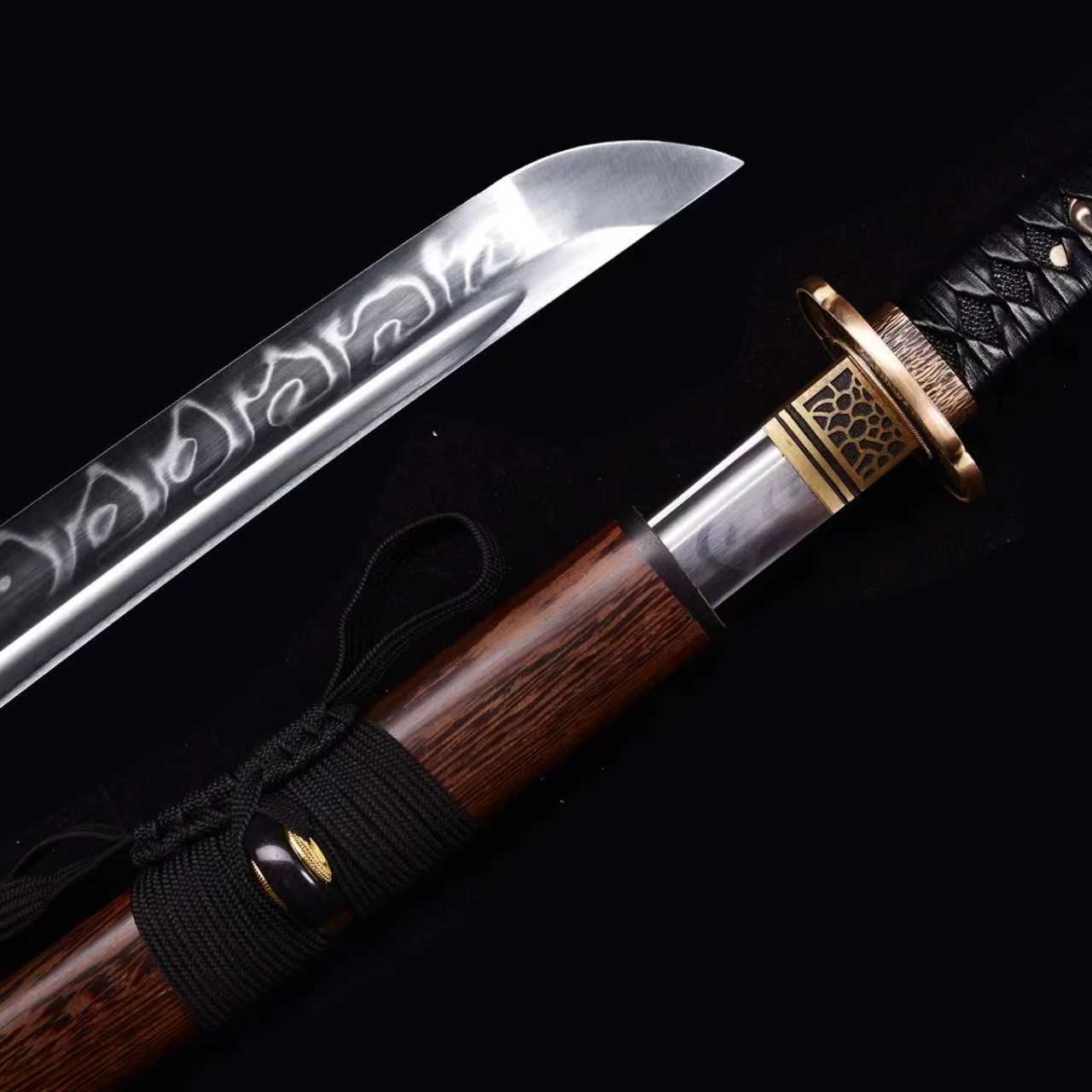 Dragonspring Forge Katana - Burning Mitsudomoe - T10 Clay Tempered
