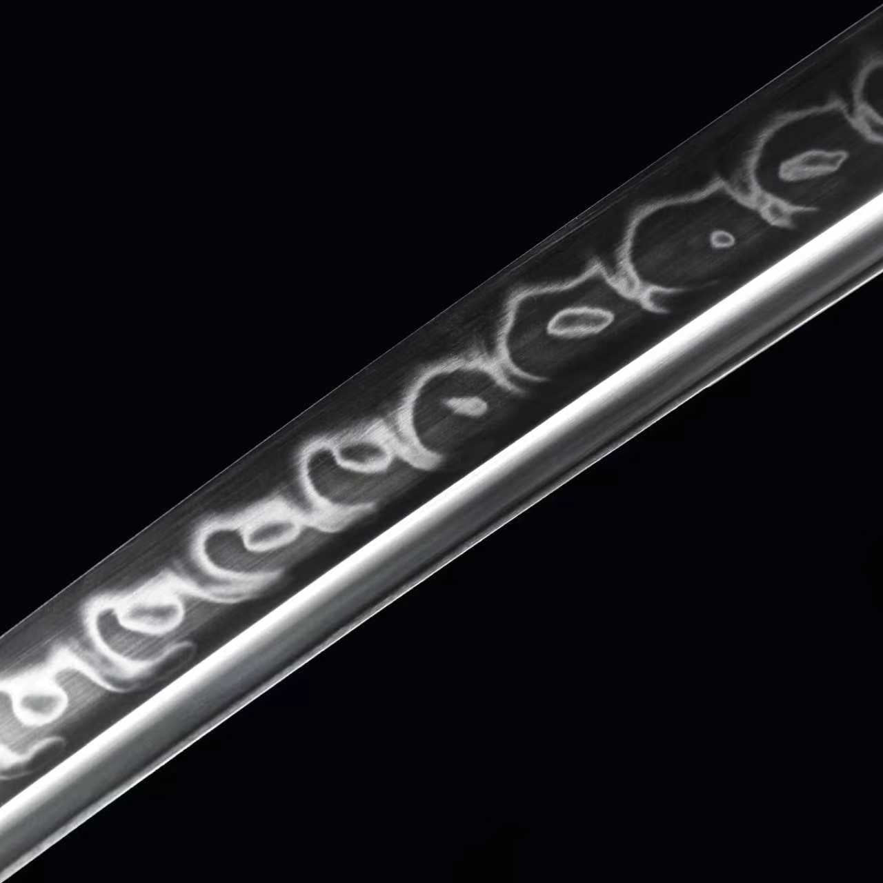 Dragonspring Forge Katana - Burning Mitsudomoe - T10 Clay Tempered