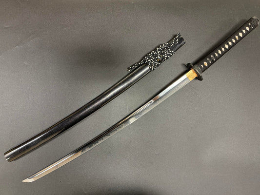Swordier Razor Katana - Black Imperial - T10 clay tempered, hadori  polished