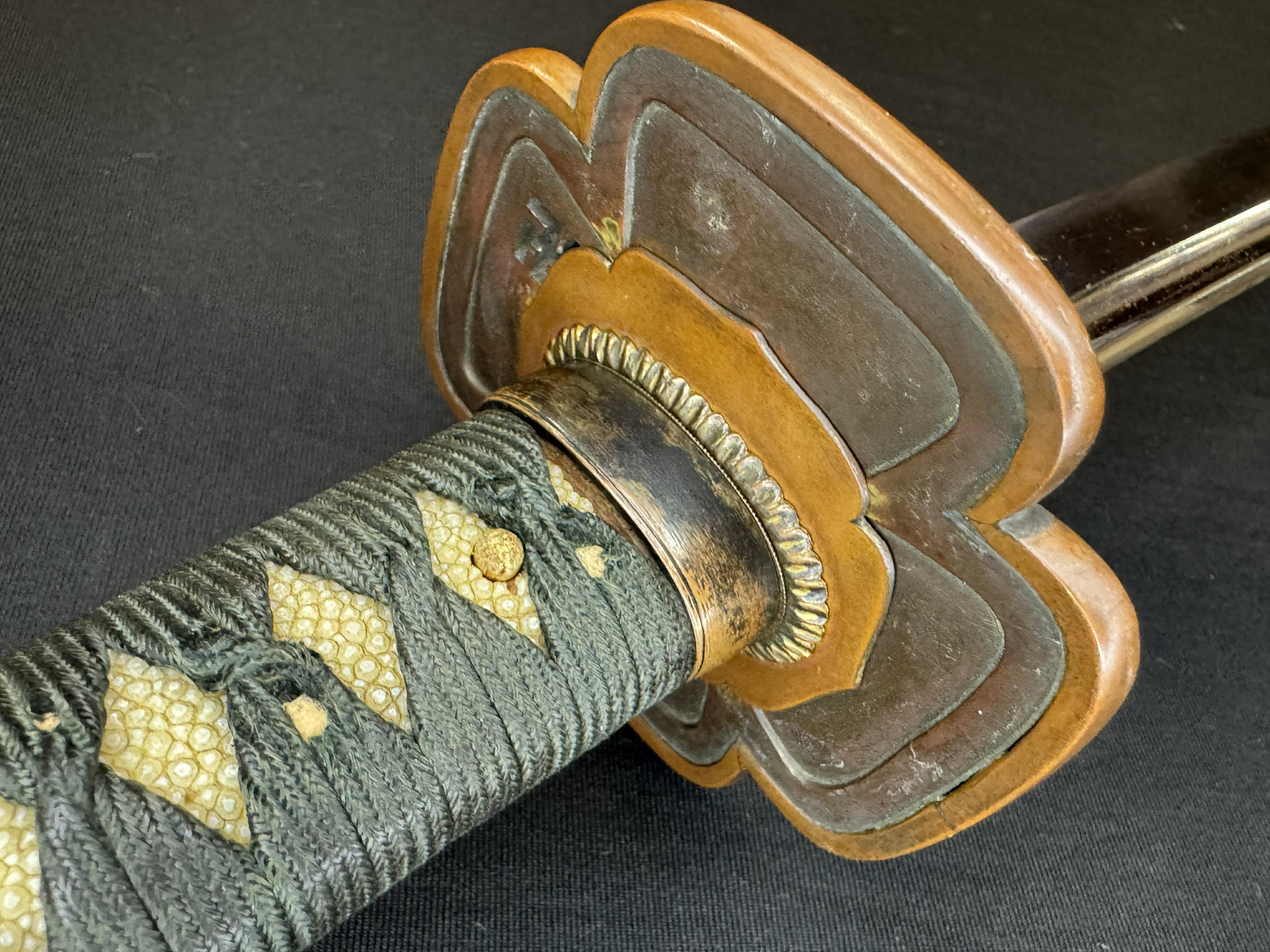 Antique Nihonto - Late Muromachi (5O0 years old) Katana in Meiji (150 Year Old) Tachi Koshirae - NTHK attributed to Kai-Mihara