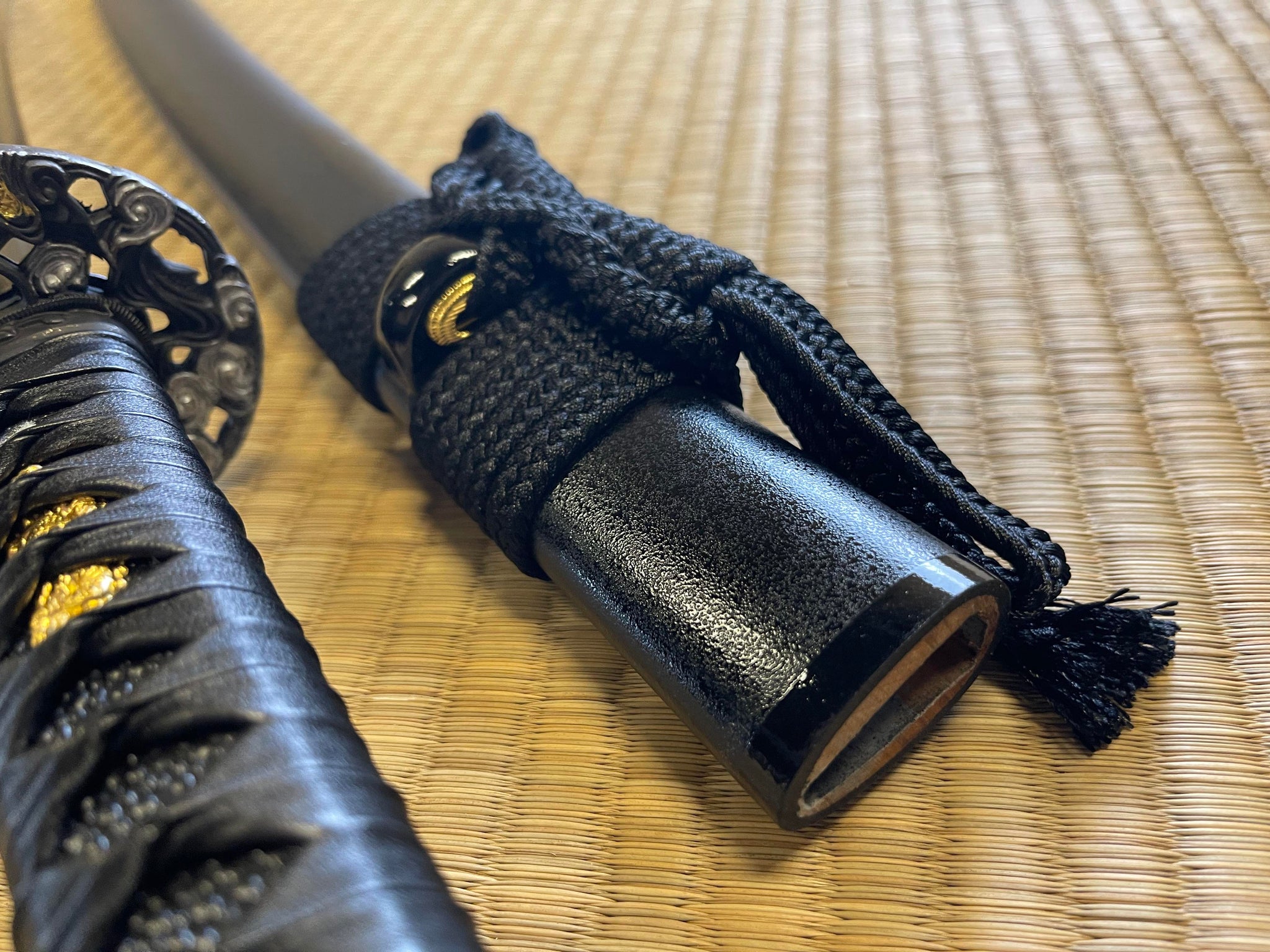 Katana - Midnight Sea Dragon - Black T10 Steel, Clay Tempered