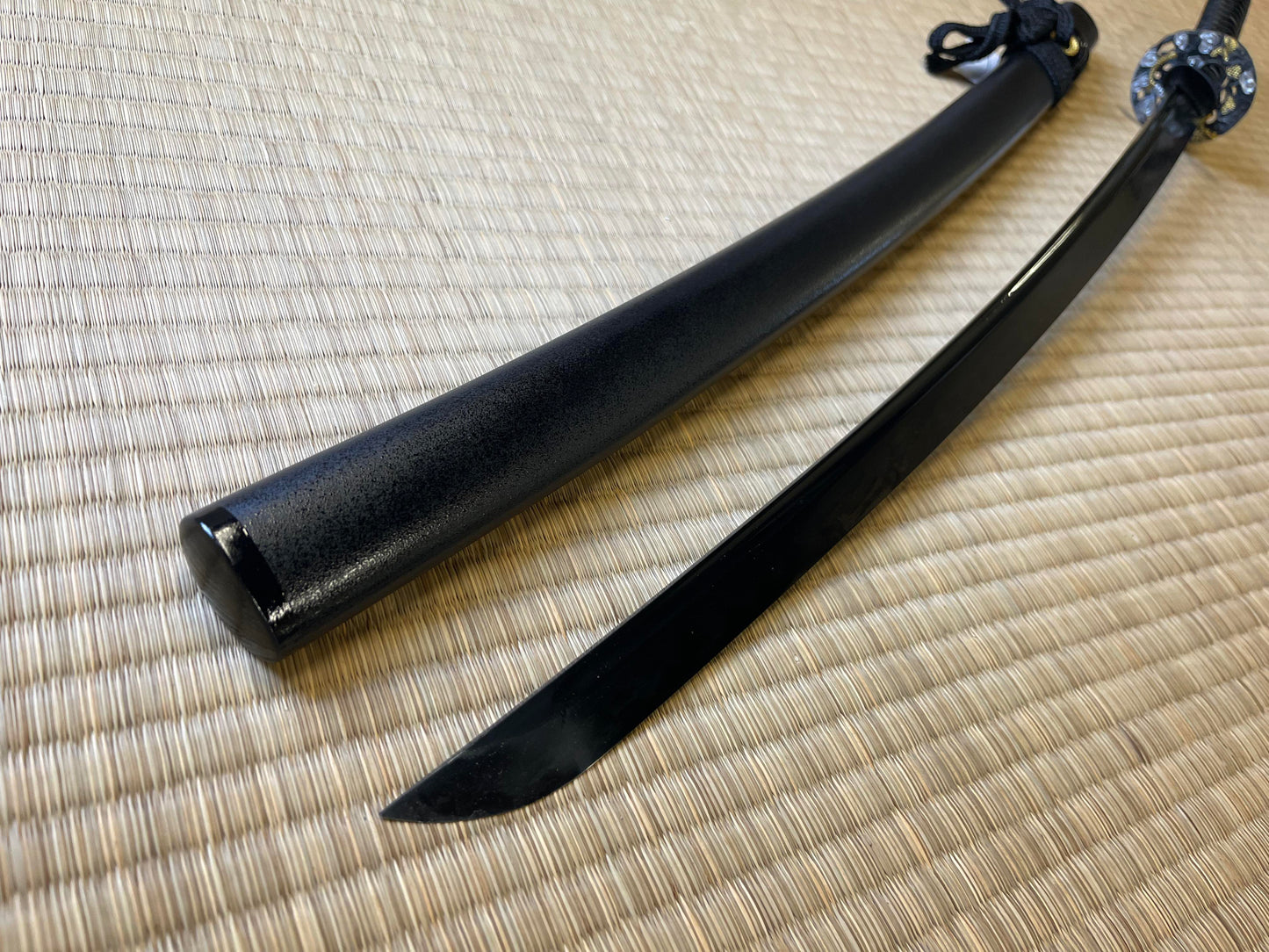 Katana - Midnight Sea Dragon - Black T10 Steel, Clay Tempered