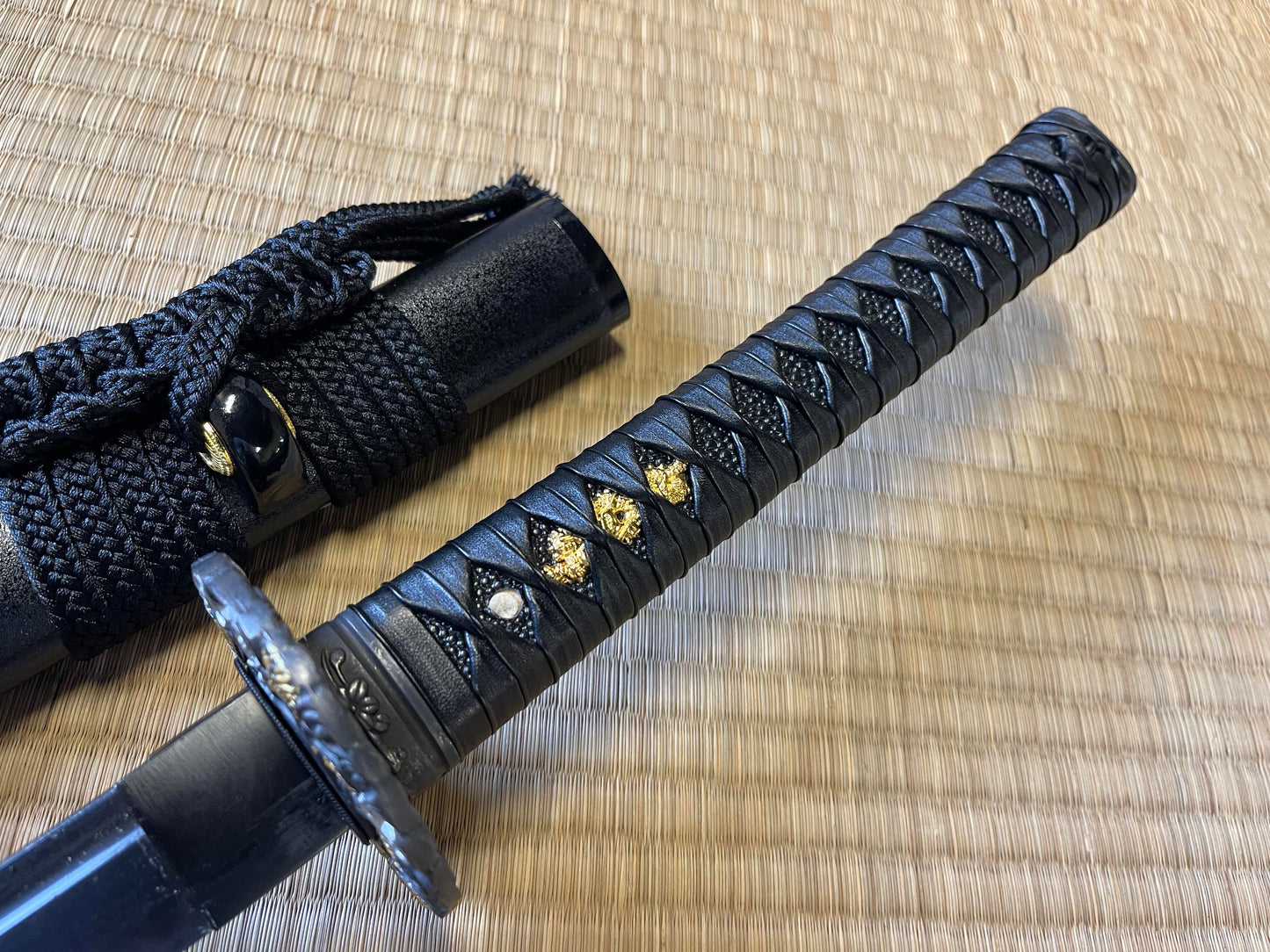 Katana - Midnight Sea Dragon - Black T10 Steel, Clay Tempered