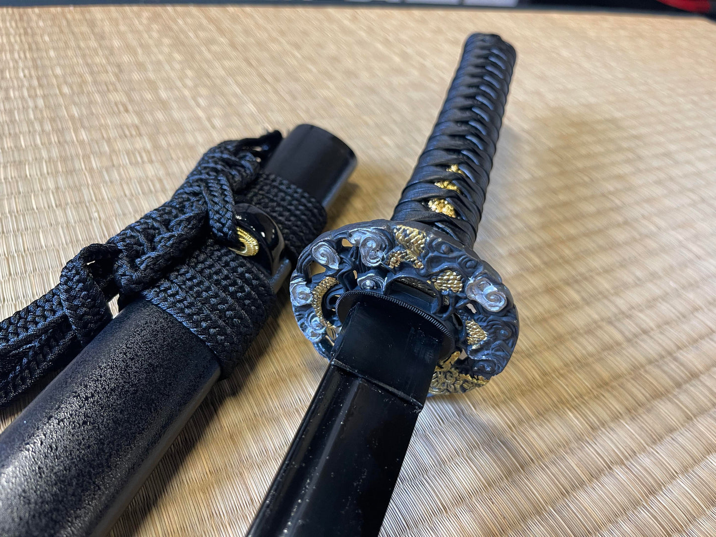 Katana - Midnight Sea Dragon - Black T10 Steel, Clay Tempered