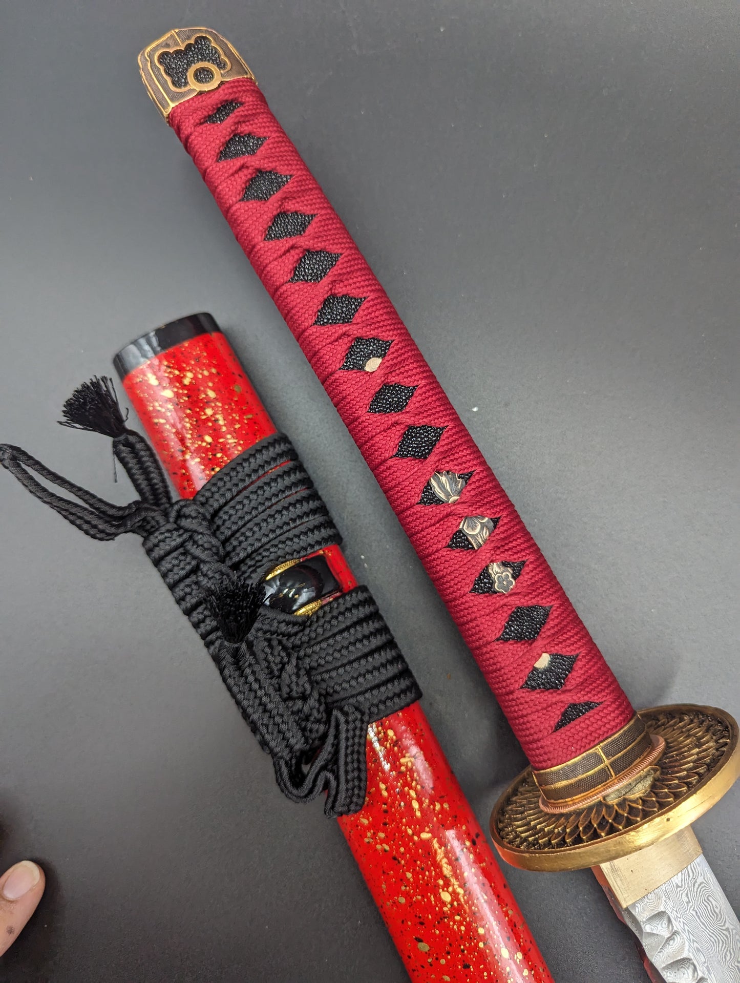Phoenix Arms Katana - Hammered Sun - Damascus Hammer Spine