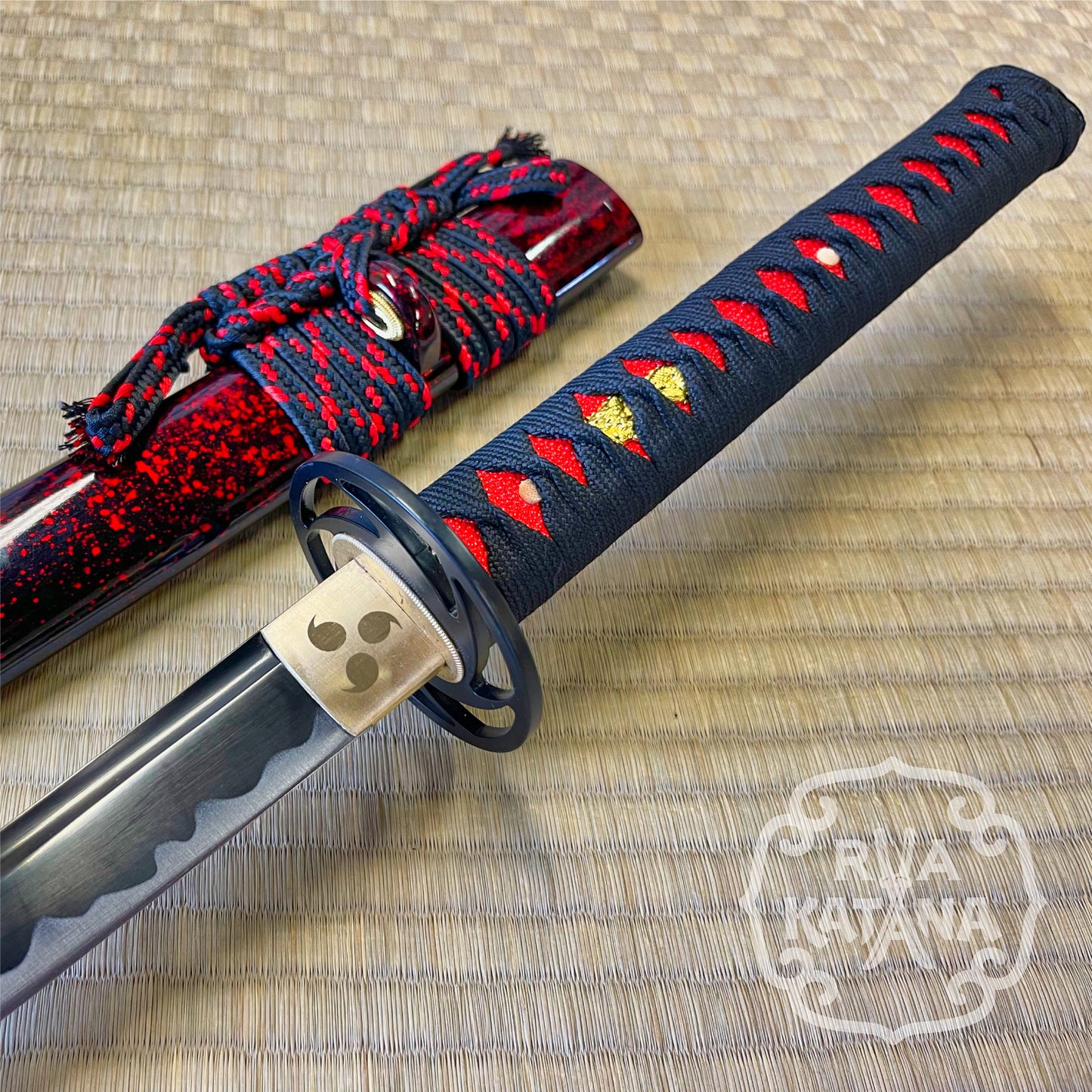 Dragonspring Katana - Red Cyclone - 1060 Steel