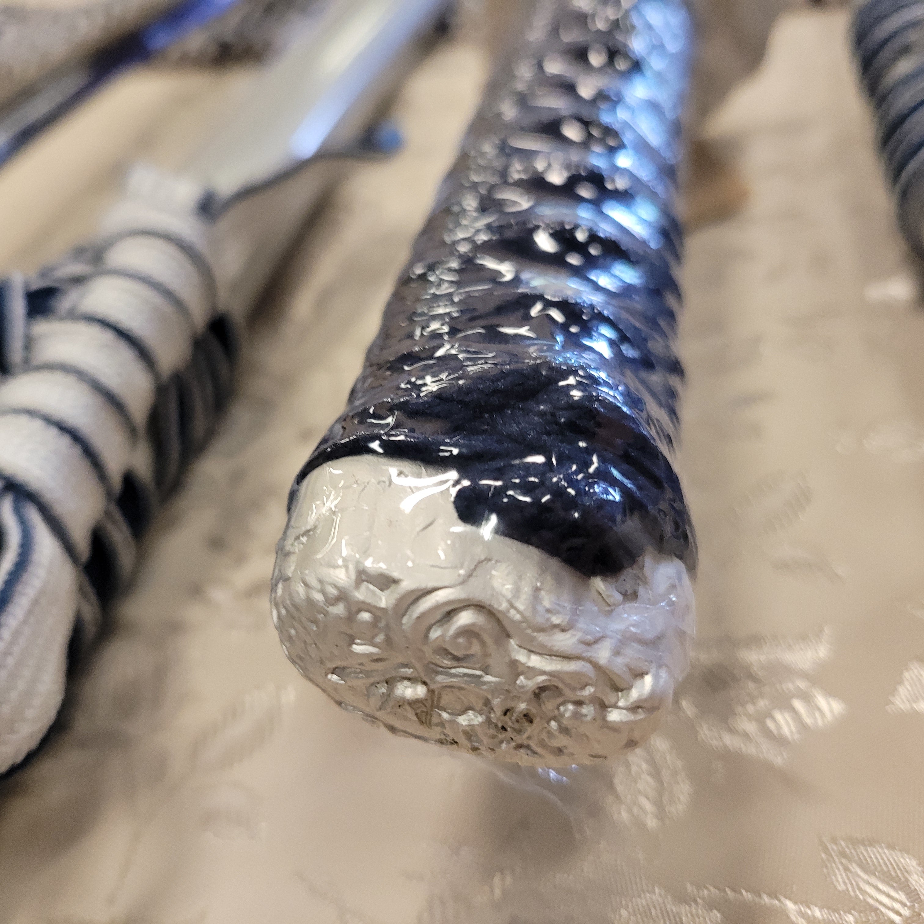 2-Sword Set- Blue Wave Carbon Steel, Carp Theme