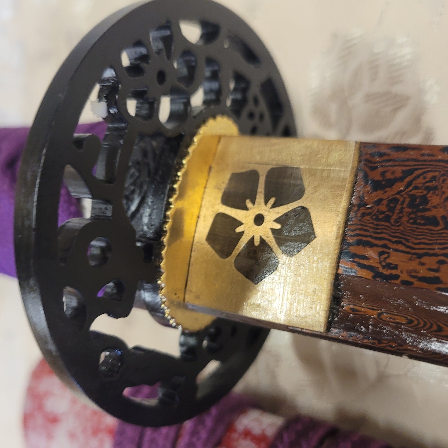 MADE TO ORDER Phoenix Armory Tanto - Red Damascus, Cherry Blossom Theme
