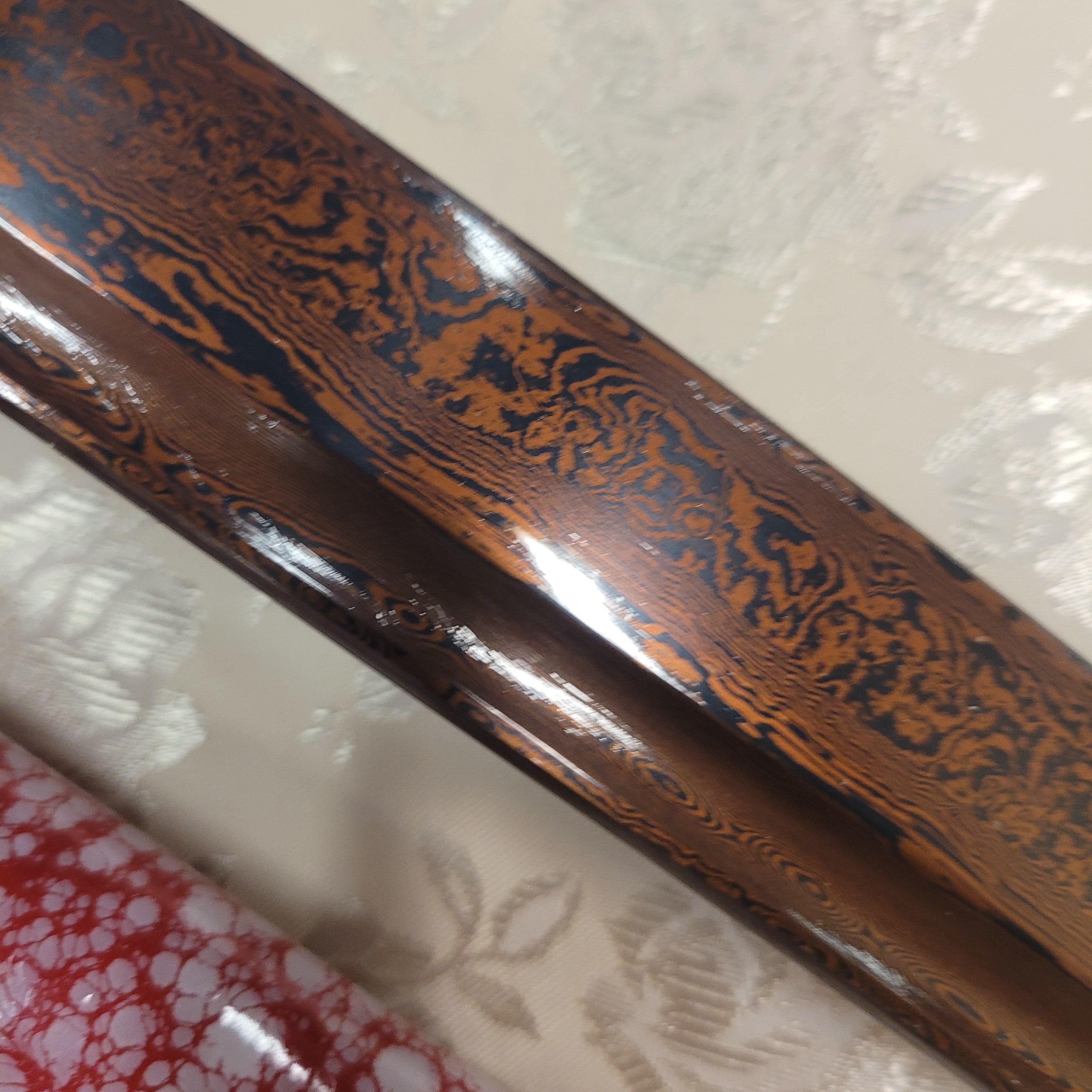 MADE TO ORDER Phoenix Armory Tanto - Red Damascus, Cherry Blossom Theme