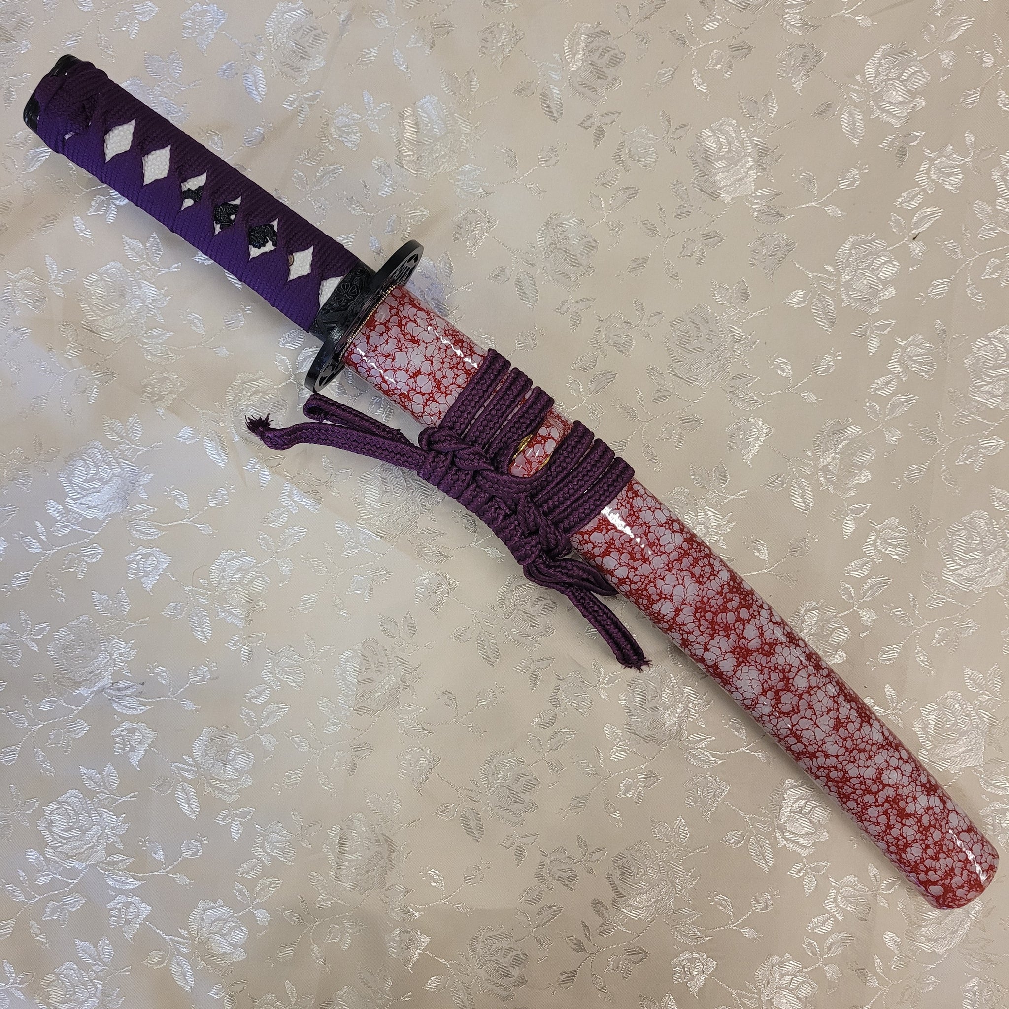 MADE TO ORDER Phoenix Armory Tanto - Red Damascus, Cherry Blossom Theme