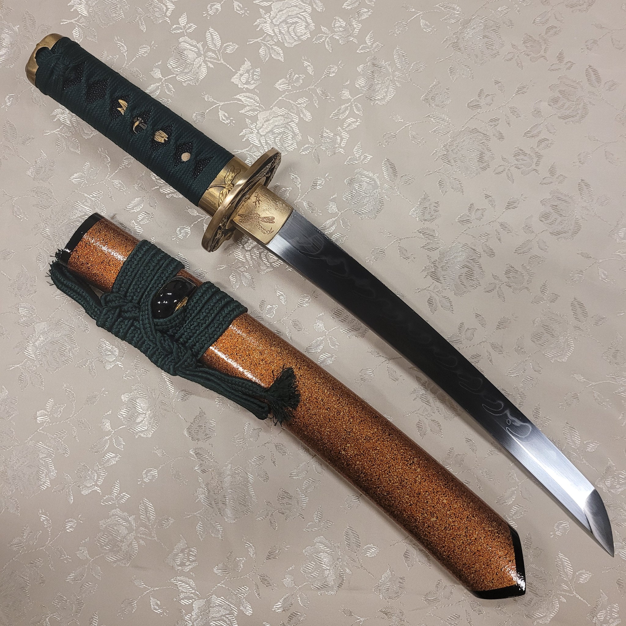 MADE TO ORDER Phoenix Armory Tanto - T10 Fire Hamon, Copper Dragonfly Theme