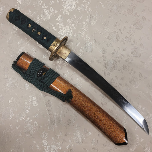 MADE TO ORDER Phoenix Armory Tanto - T10 Fire Hamon, Copper Dragonfly Theme