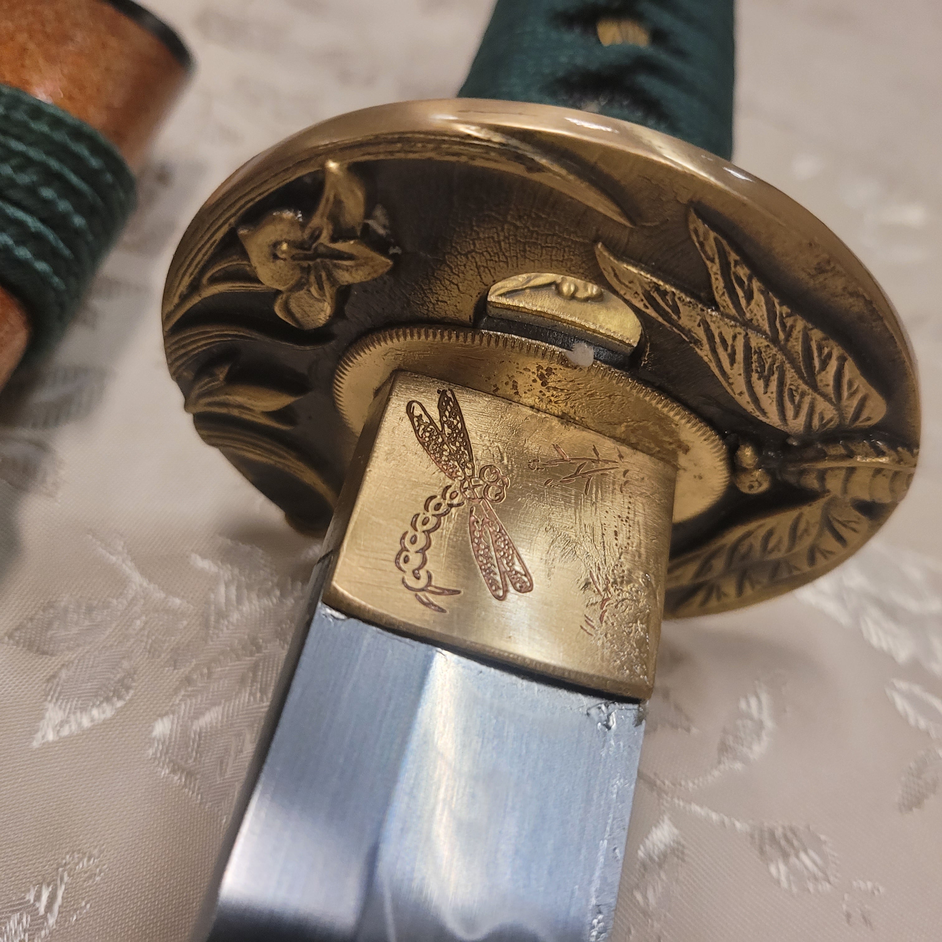 MADE TO ORDER Phoenix Armory Tanto - T10 Fire Hamon, Copper Dragonfly Theme