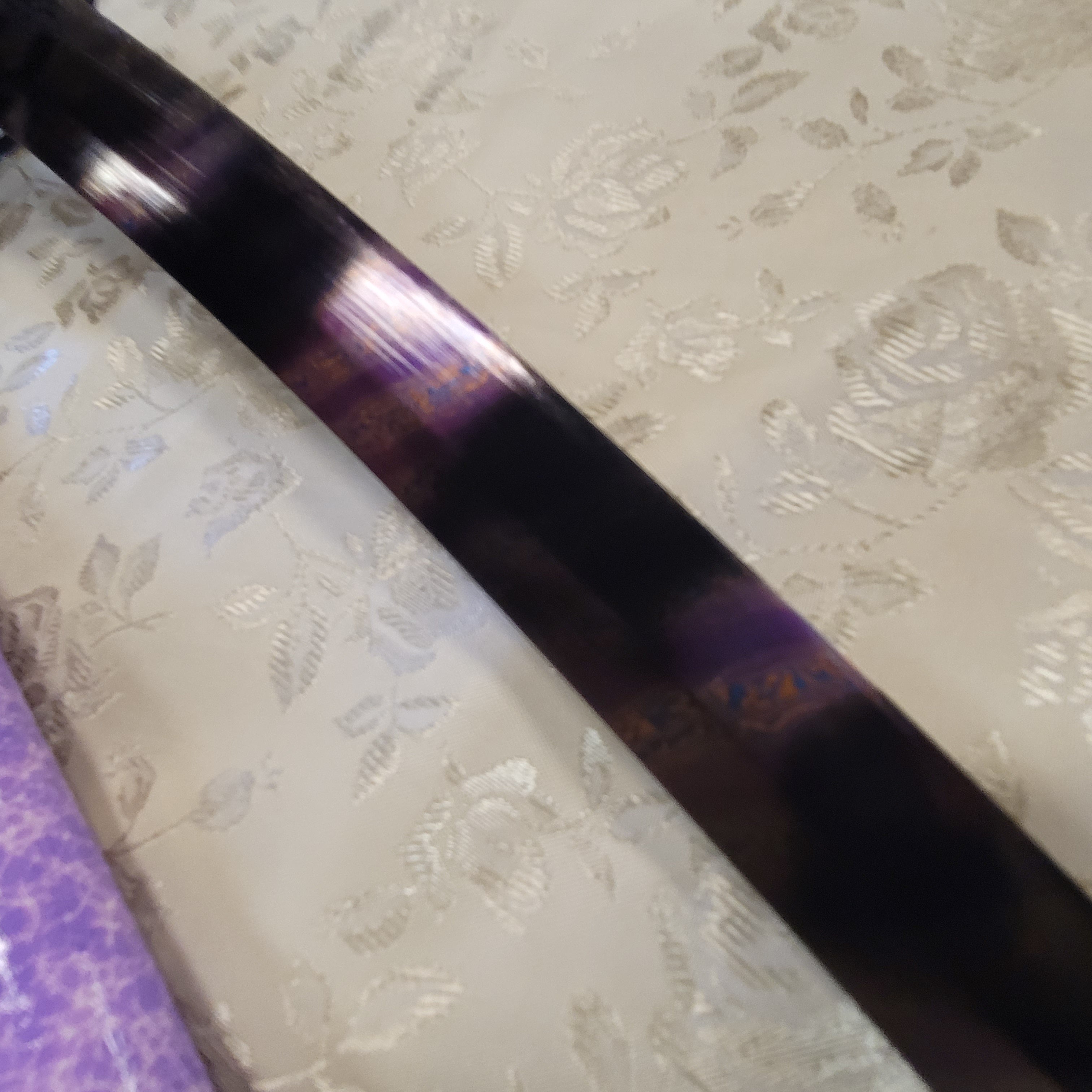 MADE TO ORDER Phoenix Armory Tanto - Purple Cherry - red and blue twisted Damascus