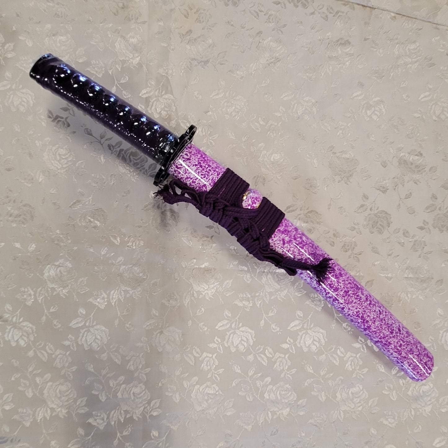 MADE TO ORDER Phoenix Armory Tanto - Purple Cherry - red and blue twisted Damascus