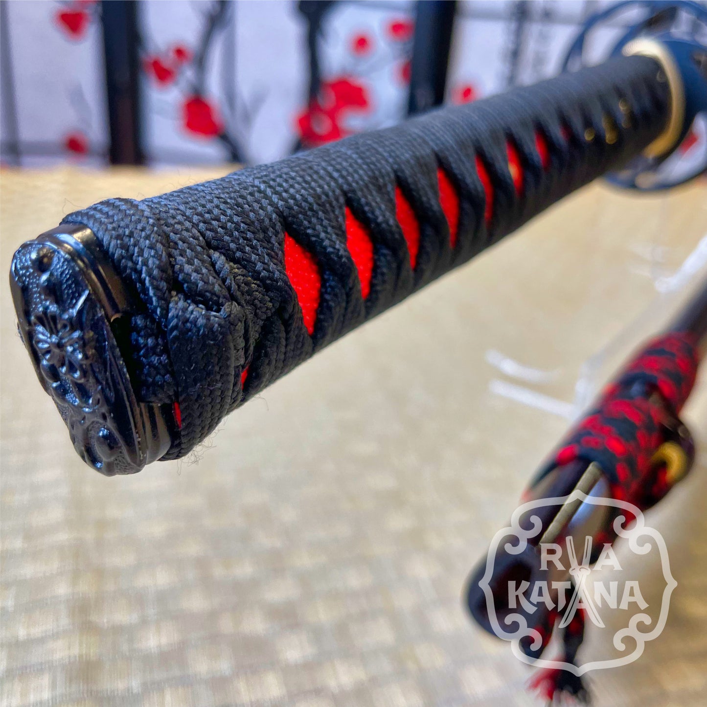 Dragonspring Katana - Red Cyclone - 1060 Steel