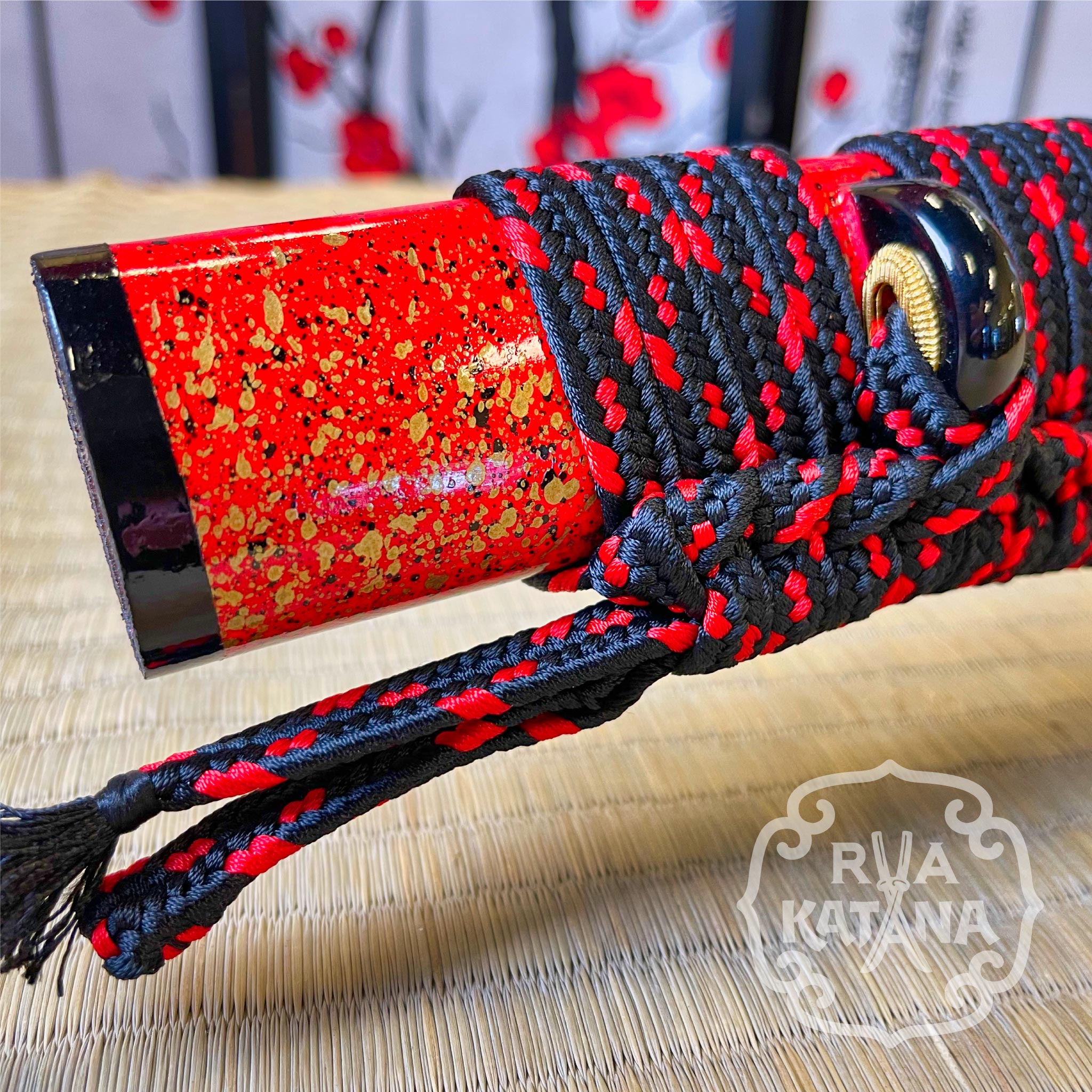 Dragonspring Forge Katana - Red Plum - T10 Steel, clay tempered