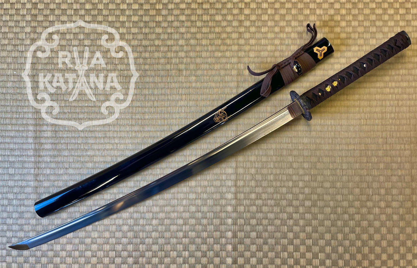 Dragonspring Forge Katana Wakizashi 2-Sword Daishou - Oni Damascus Daisho - Damascus Steel