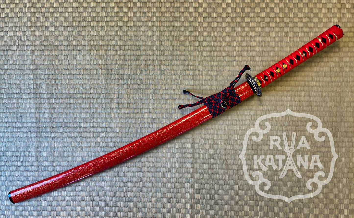 Dragonspring Forge Katana - Red Plum - T10 Steel, clay tempered