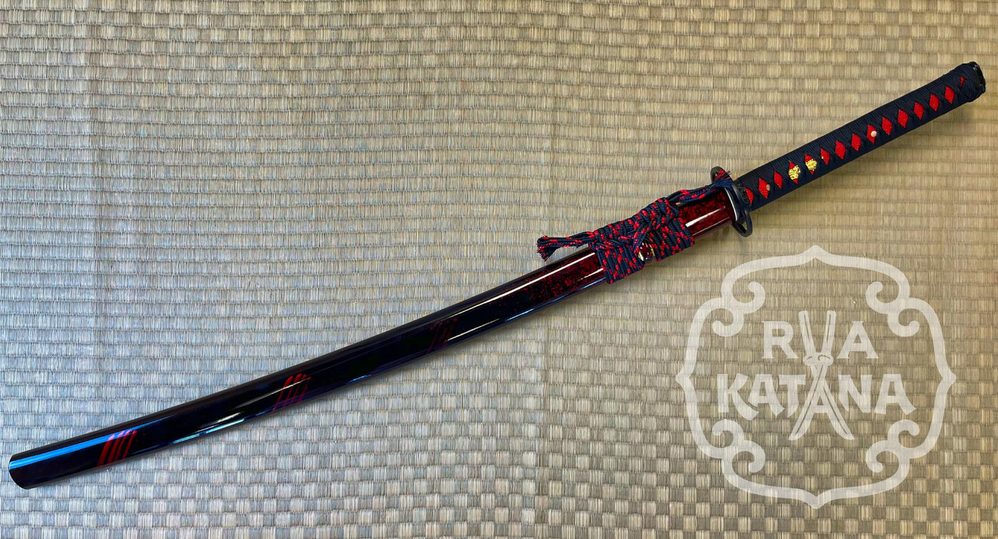 Dragonspring Katana - Red Cyclone - 1060 Steel