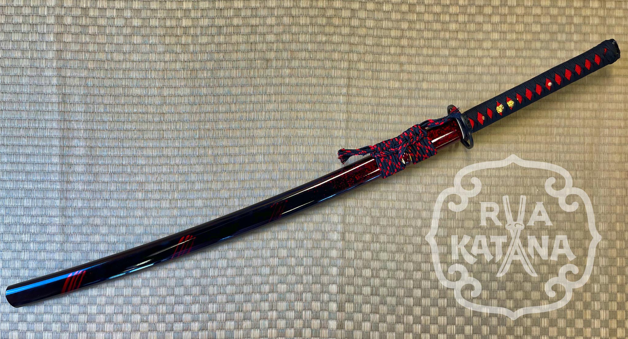 Dragonspring Katana - Red Cyclone - 1060 Steelj