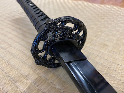 Dragonspring Forge Katana - Death Plum, Black T10 Steel