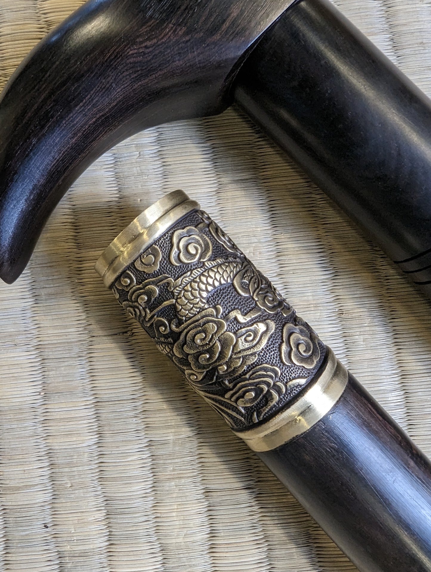 Cane Sword, Brass fittings