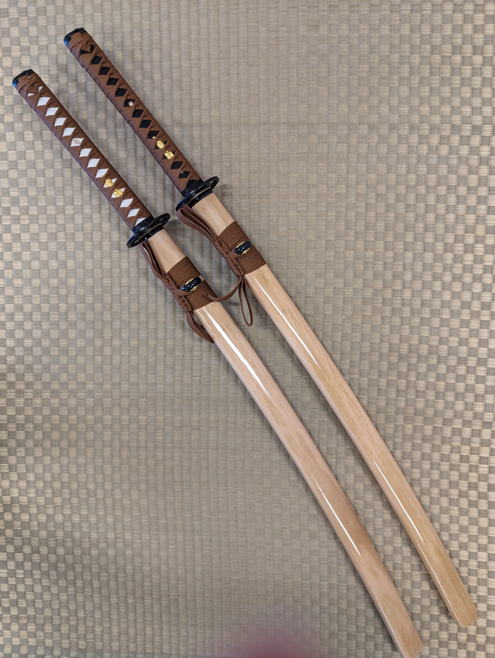 Dragonspring Katana - Wood Swirl -  1060 Steel