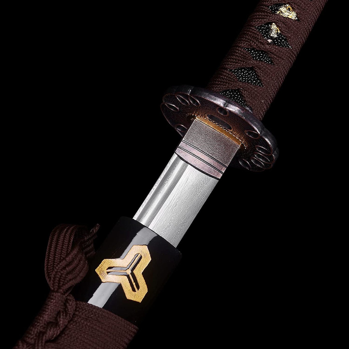 Dragonspring Forge Katana Wakizashi 2-Sword Daishou - Oni Damascus Daisho - Damascus Steel