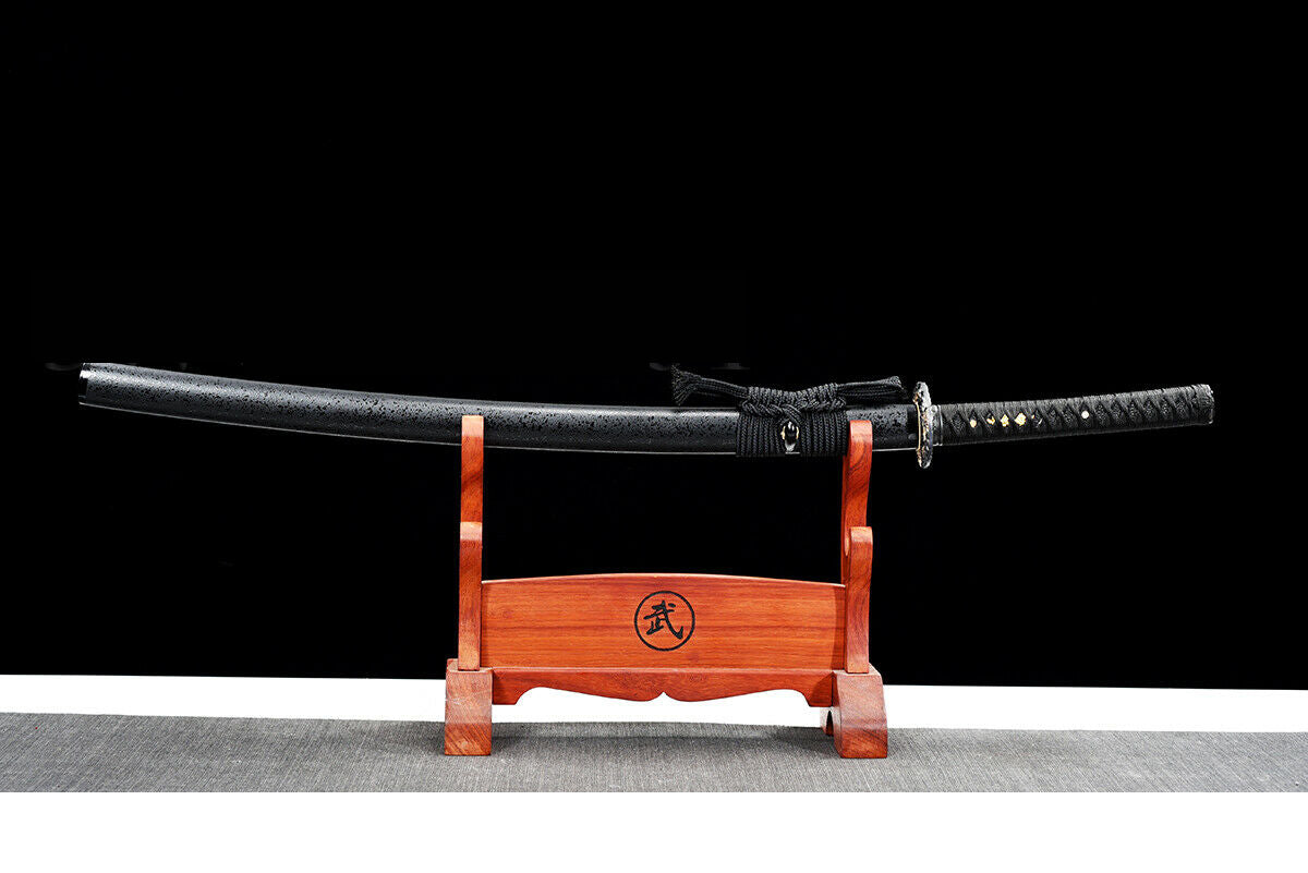 Katana - Midnight Sea Dragon - Black T10 Steel, Clay Tempered