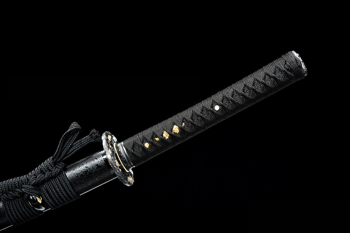 Katana - Midnight Sea Dragon - Black T10 Steel, Clay Tempered