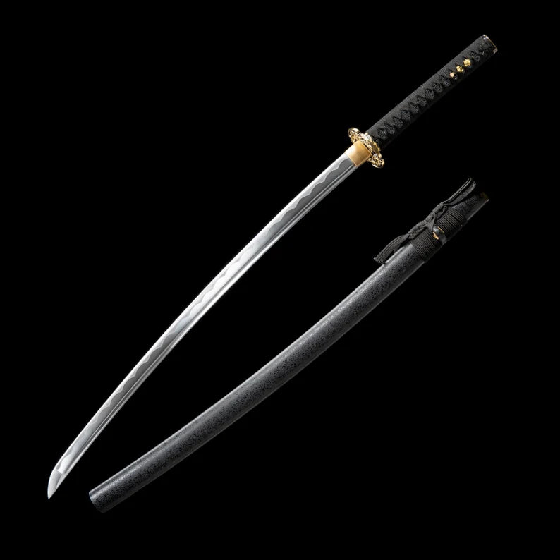 Dragonspring Katana - Black Samurai - 1060 Steel