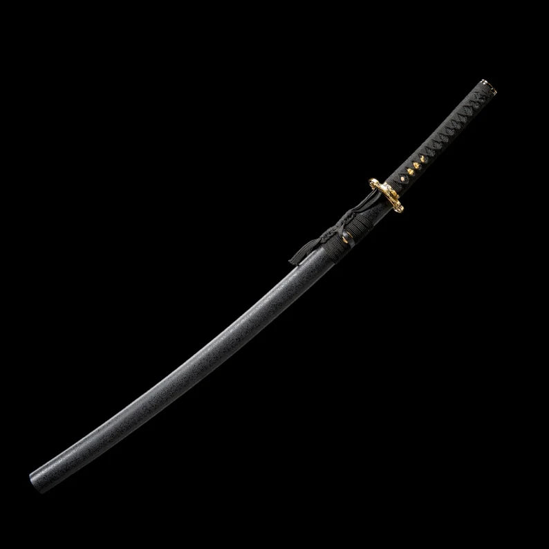 Dragonspring Katana - Black Samurai - 1060 Steel