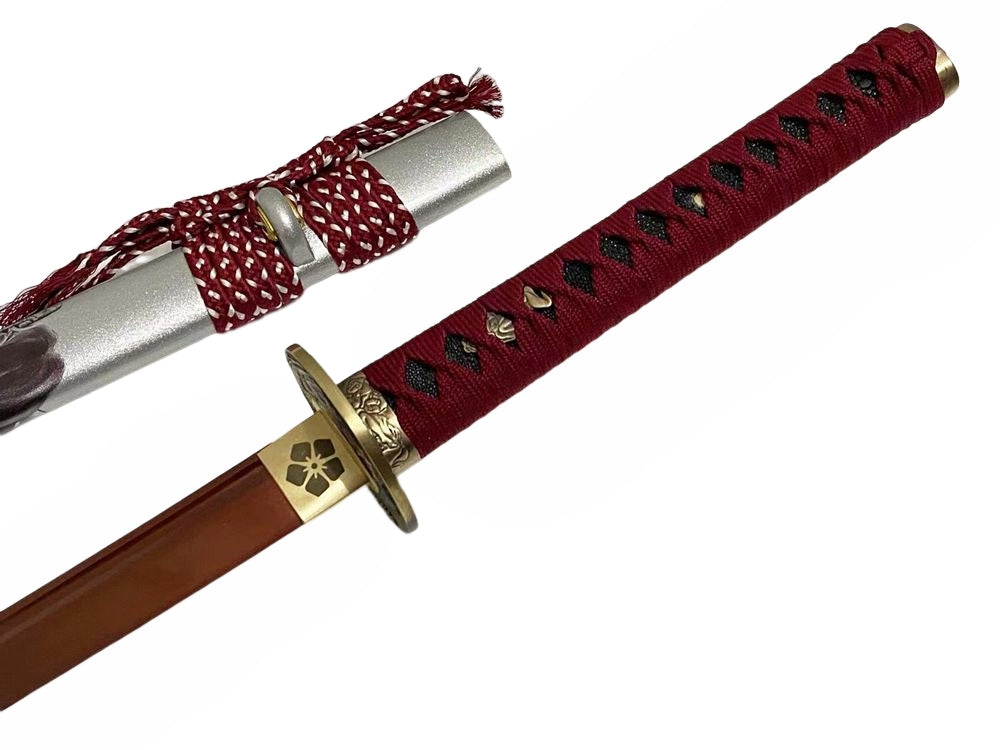 Katana, Red Spring Steel, Unokubi shape, Geisha (Oiran) theme