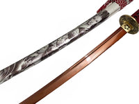 Katana, Red Spring Steel, Unokubi shape, Geisha (Oiran) theme