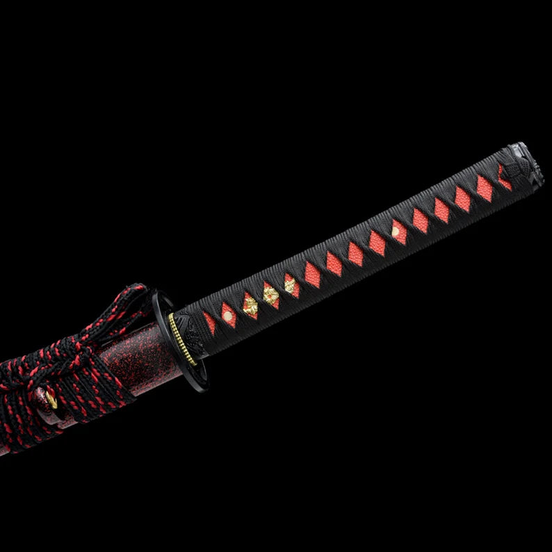 Dragonspring Katana - Red Cyclone - 1060 Steel