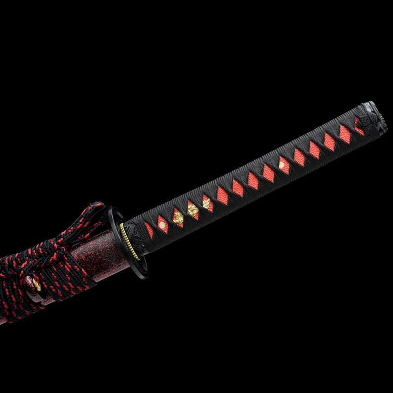 Dragonspring Katana - Red Cyclone - 1060 Steelj