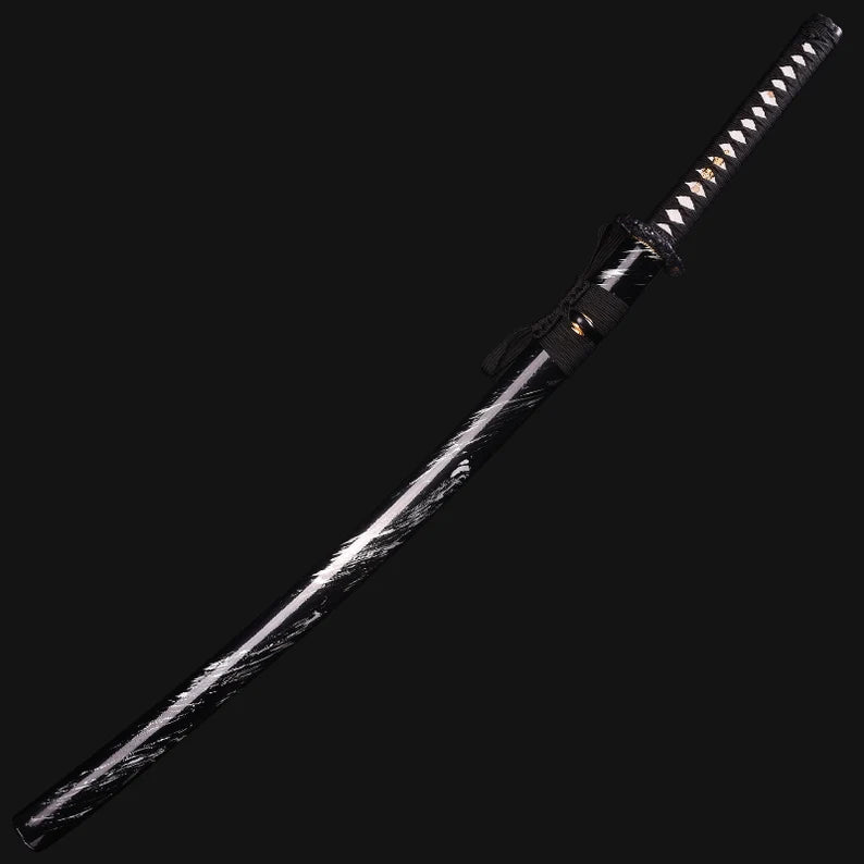 Dragonspring Forge Katana Wakizashi 2-sword Daisho - Sea Dragon - T10 Clay-Tempered