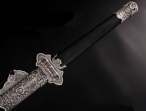 Jian, Tang Damascus Blade, Peony Fittings